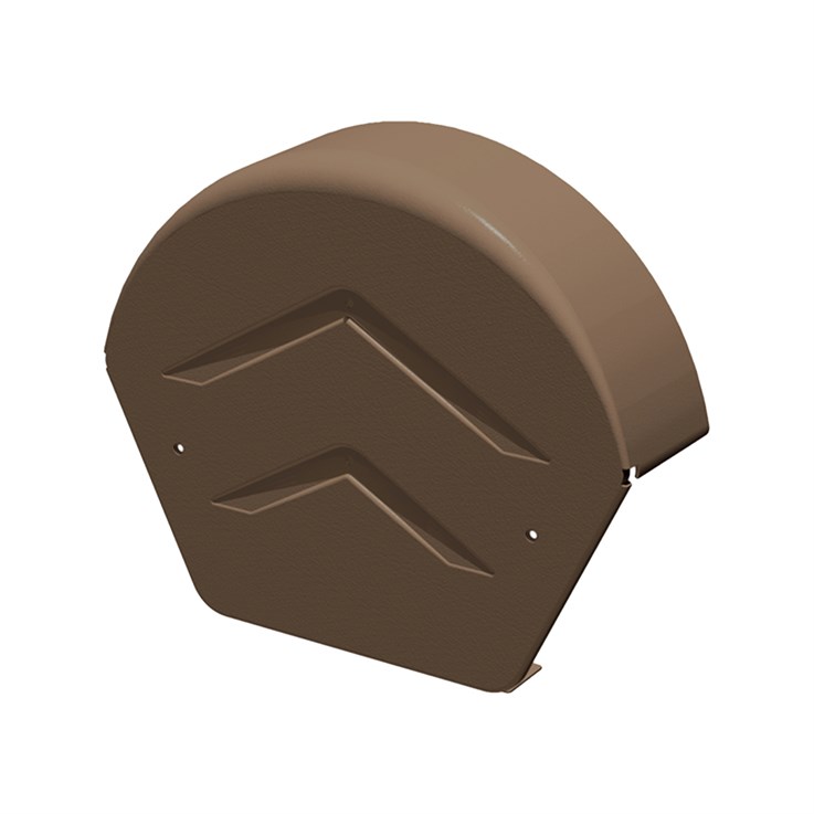 Smartverge Round Ridge End Cap Brown